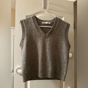 Zara Grey Sweater Vest